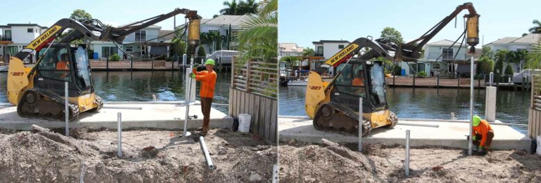 helical piles-installing